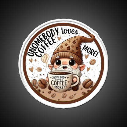 Gnomebody Loves Coffee More Cafe Led Neon Sign Espresso Bar Art Rgb Color