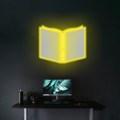 Go Away Im Reading Blue Neon Signs For Rooms - Shineneon
