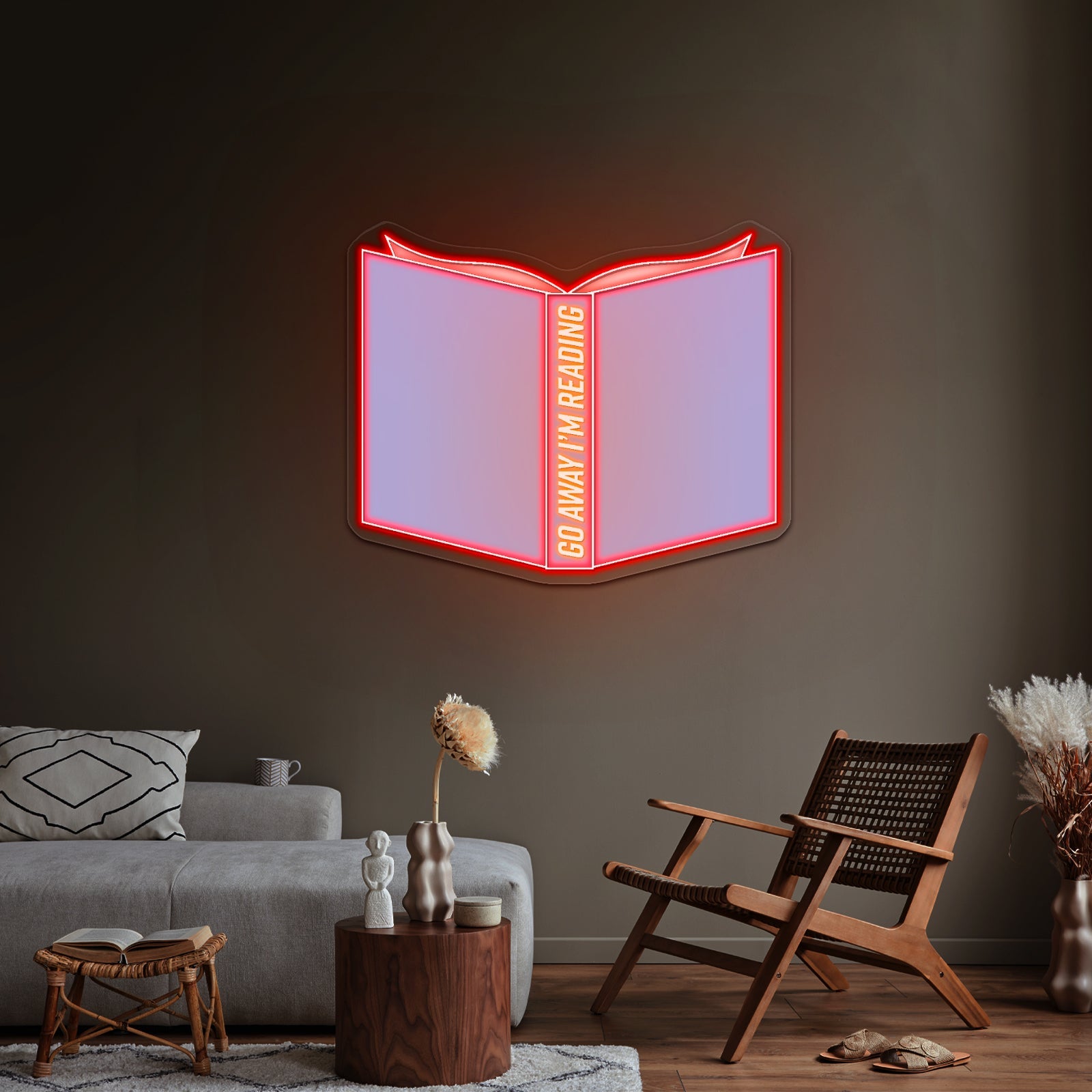Go Away Im Reading Blue Neon Signs For Rooms - Shineneon