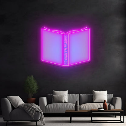 Go Away Im Reading Blue Neon Signs For Rooms - Shineneon