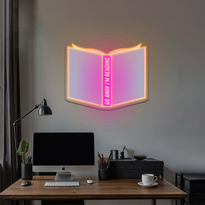 Go Away Im Reading Blue Neon Signs For Rooms - Shineneon