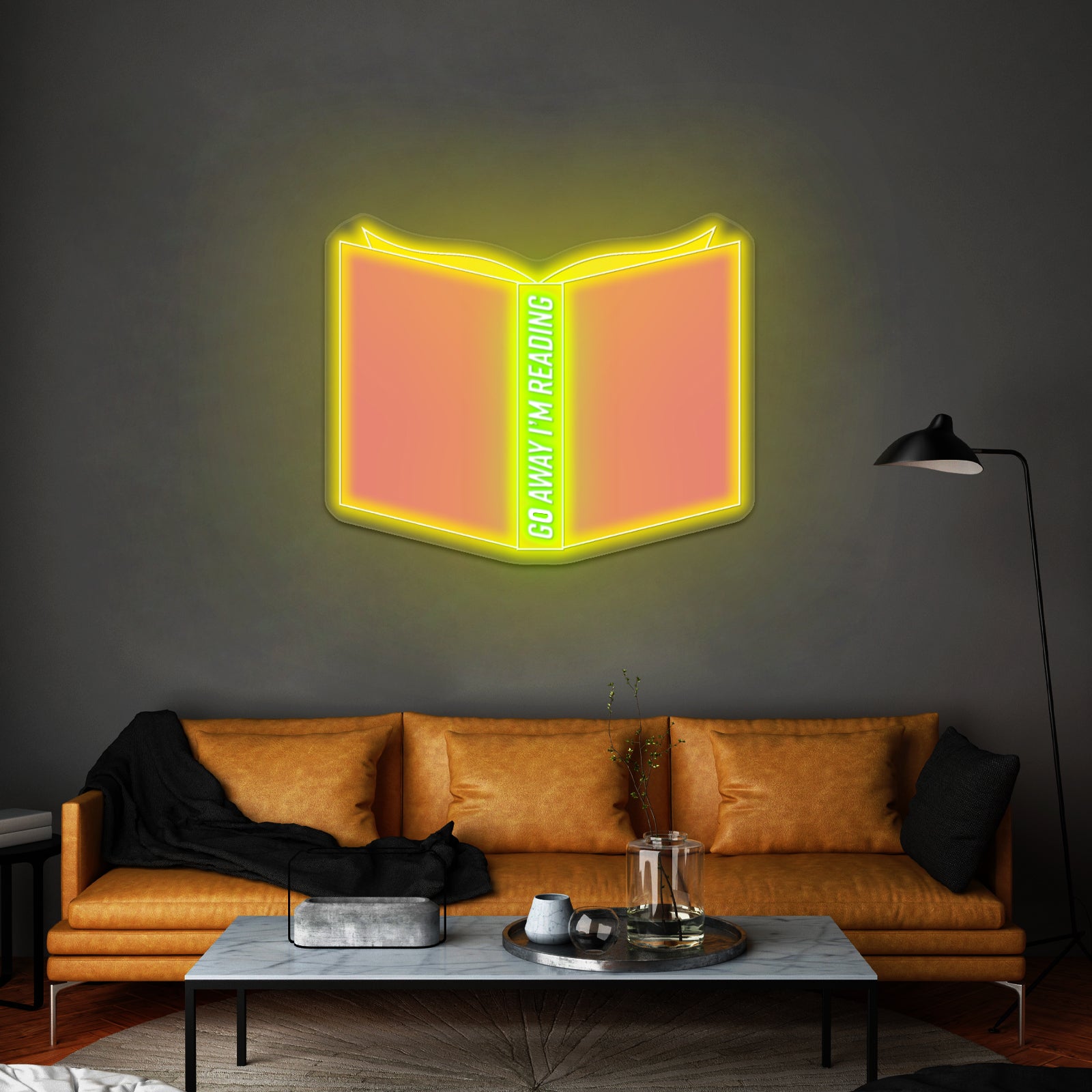 Go Away Im Reading Neon Signs For Bedroom