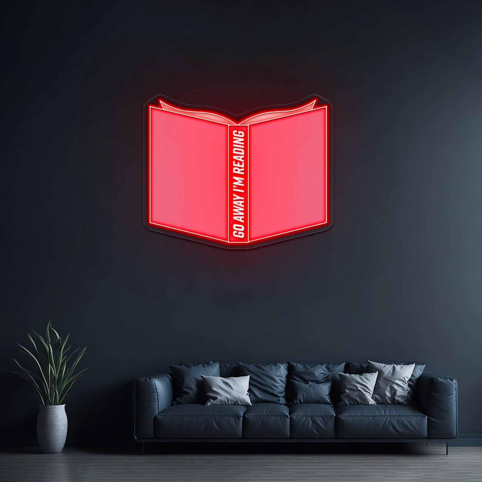 Go Away Im Reading Neon Signs For Bedroom