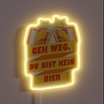 Go Away You Re Not A Beer Rgb Led Neon Sign - Shineneon