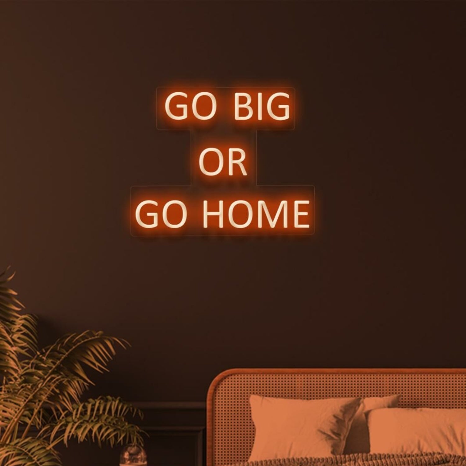 Go Big Go Home Neon Fthe Bold And Brave - Shineneon