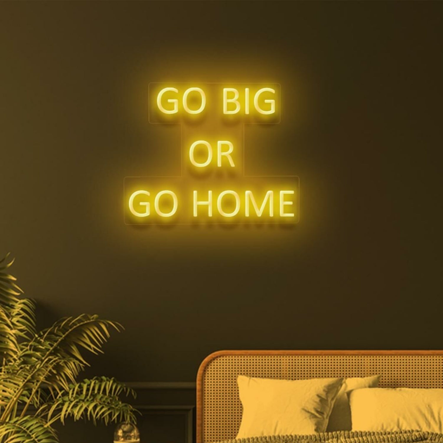 Go Big Go Home Neon Fthe Bold And Brave - Shineneon