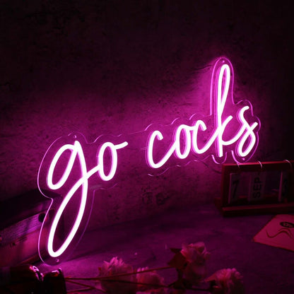 Go Cocks Pink Led Neon Sign - Shineneon
