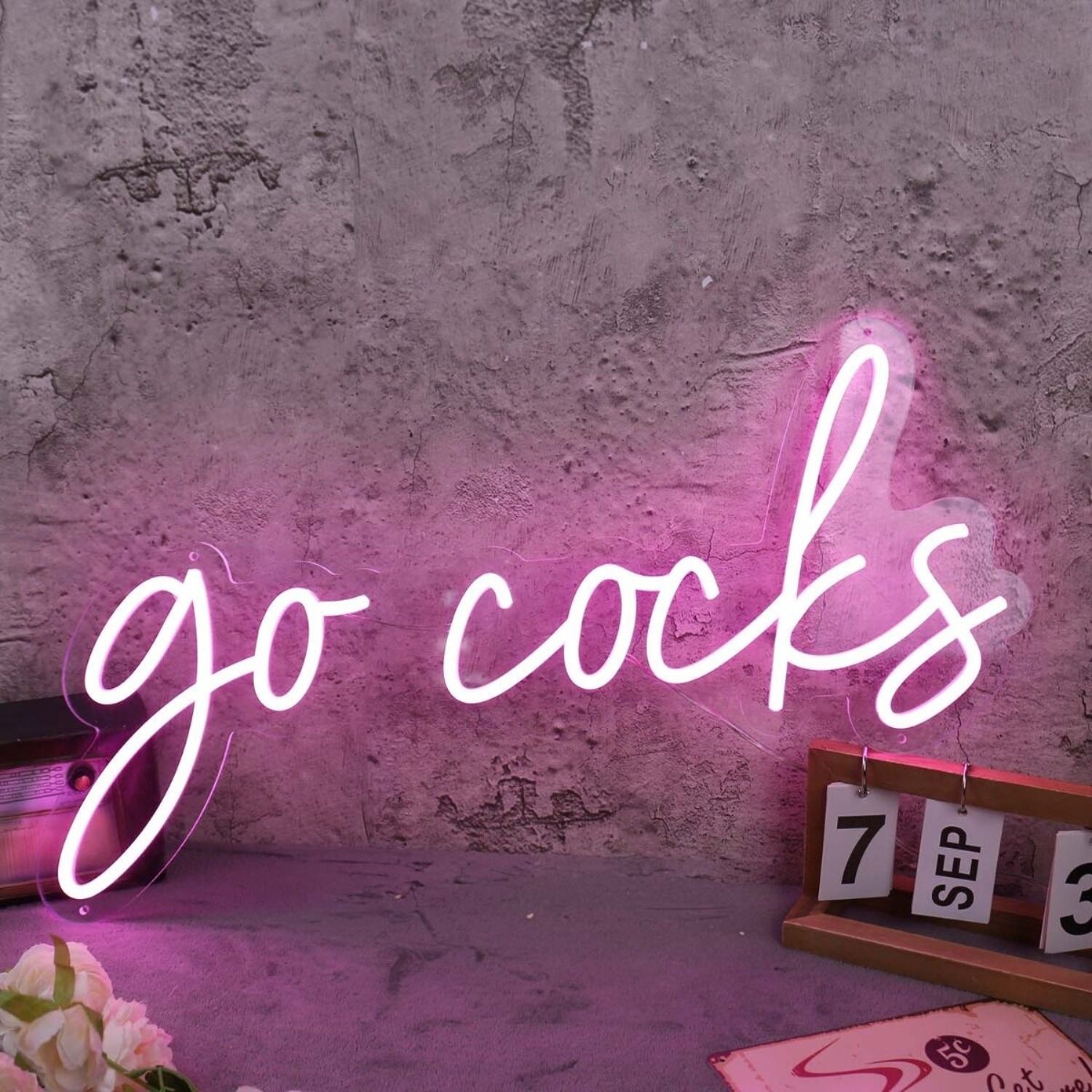 Go Cocks Pink Led Neon Sign - Shineneon