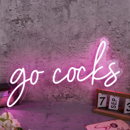 Go Cocks Pink Led Neon Sign - Shineneon