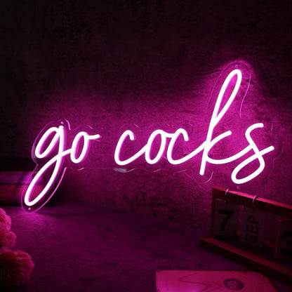 Go Cocks Pink Led Neon Sign - Shineneon