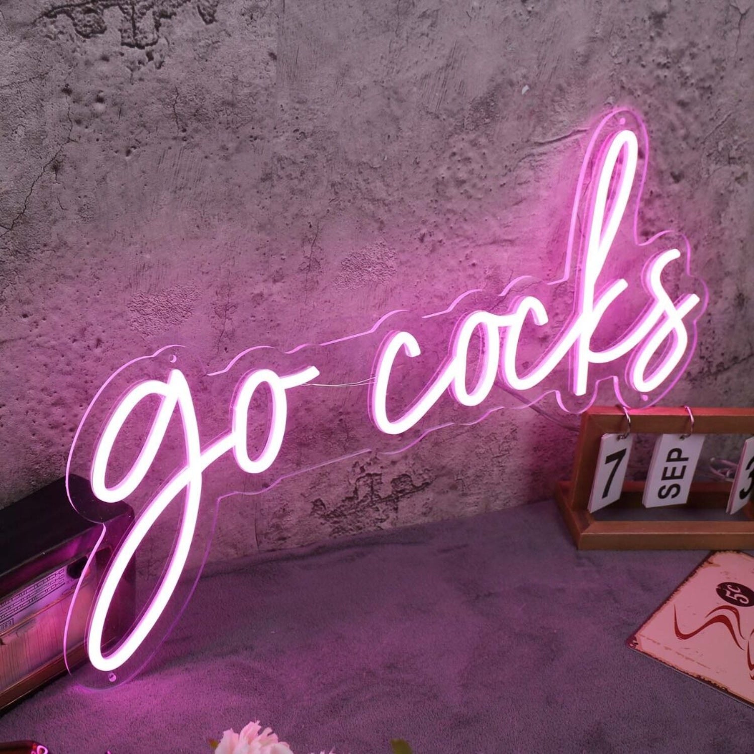 Go Cocks Pink Led Neon Sign - Shineneon