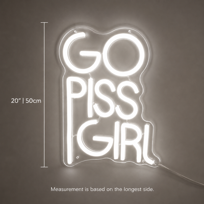 Go Piss Girl LED Neon Sign - 04 Size Image