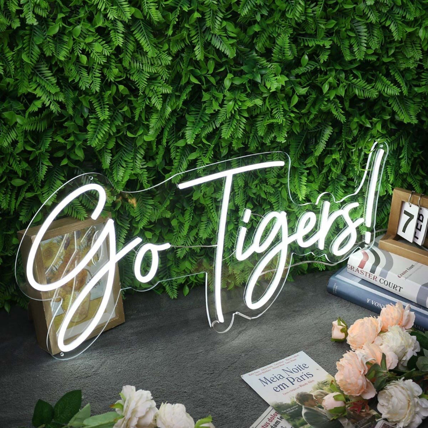 Go Tigers White Led Neon Sign - Shineneon