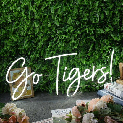 Go Tigers White Led Neon Sign - Shineneon