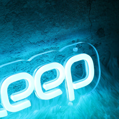 Go To Sleep Blue Led Neon Sign - Shineneon