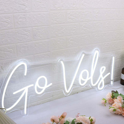 Go Vols White Led Neon Sign - Shineneon