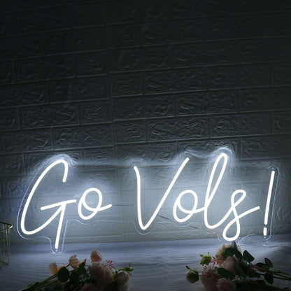 Go Vols White Led Neon Sign - Shineneon
