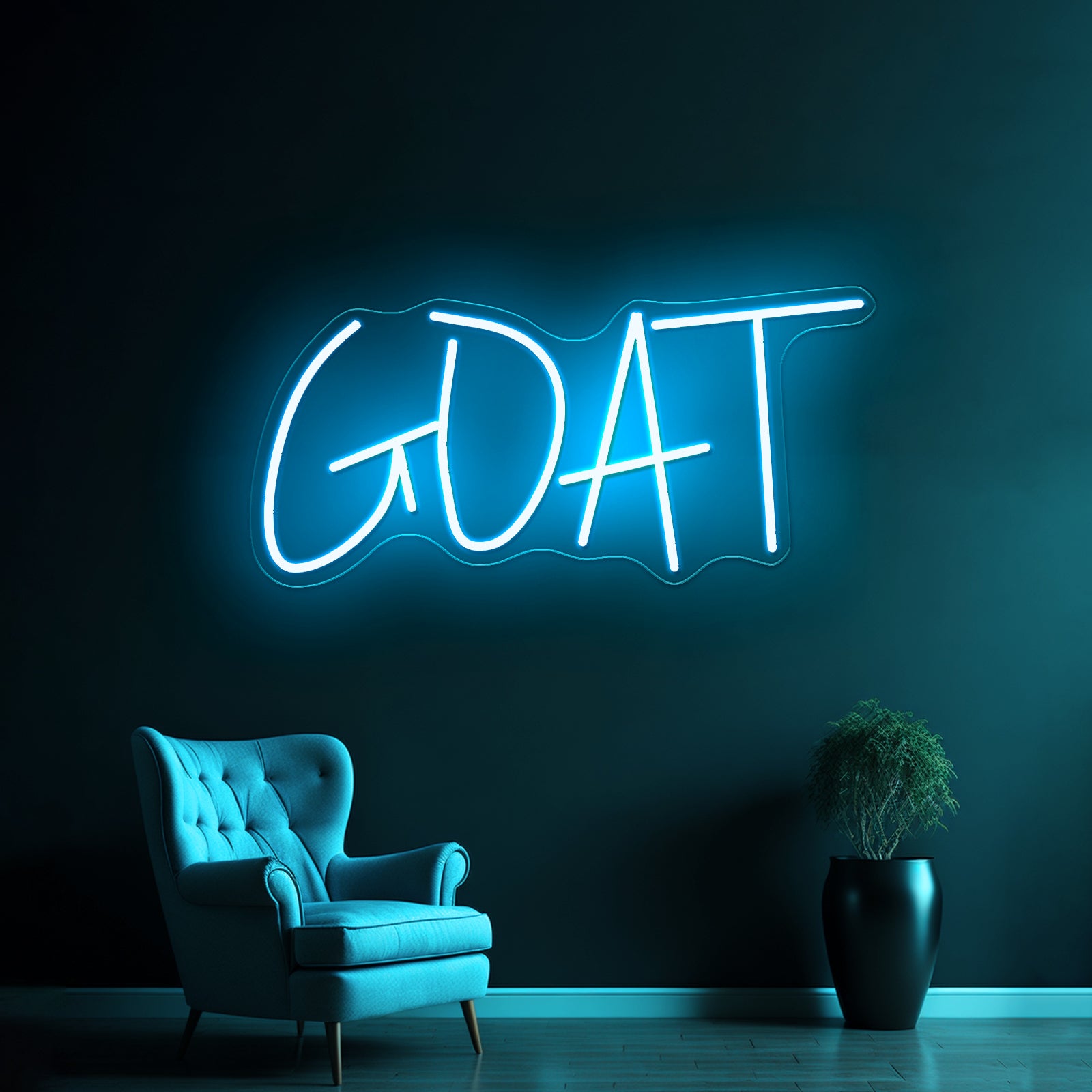 Goat Cheap Led Neon Sign With Fast Shipping - Size and dimension reference