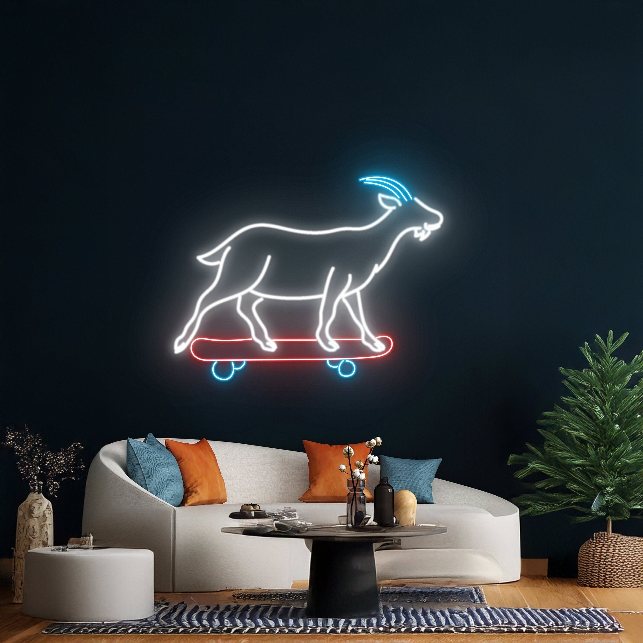 Goat Skateboarding Neon Sign - Shineneon