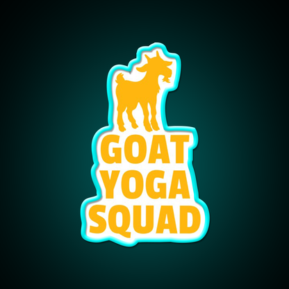 Goat Yoga Squad Yoga Led Neon Sign For Wellness Space Rgb Color