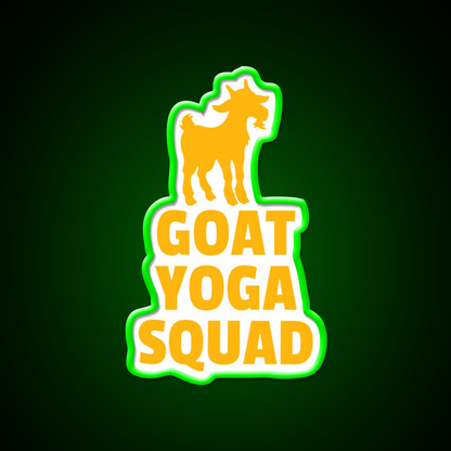 Goat Yoga Squad Yoga Led Neon Sign For Wellness Space Rgb Color