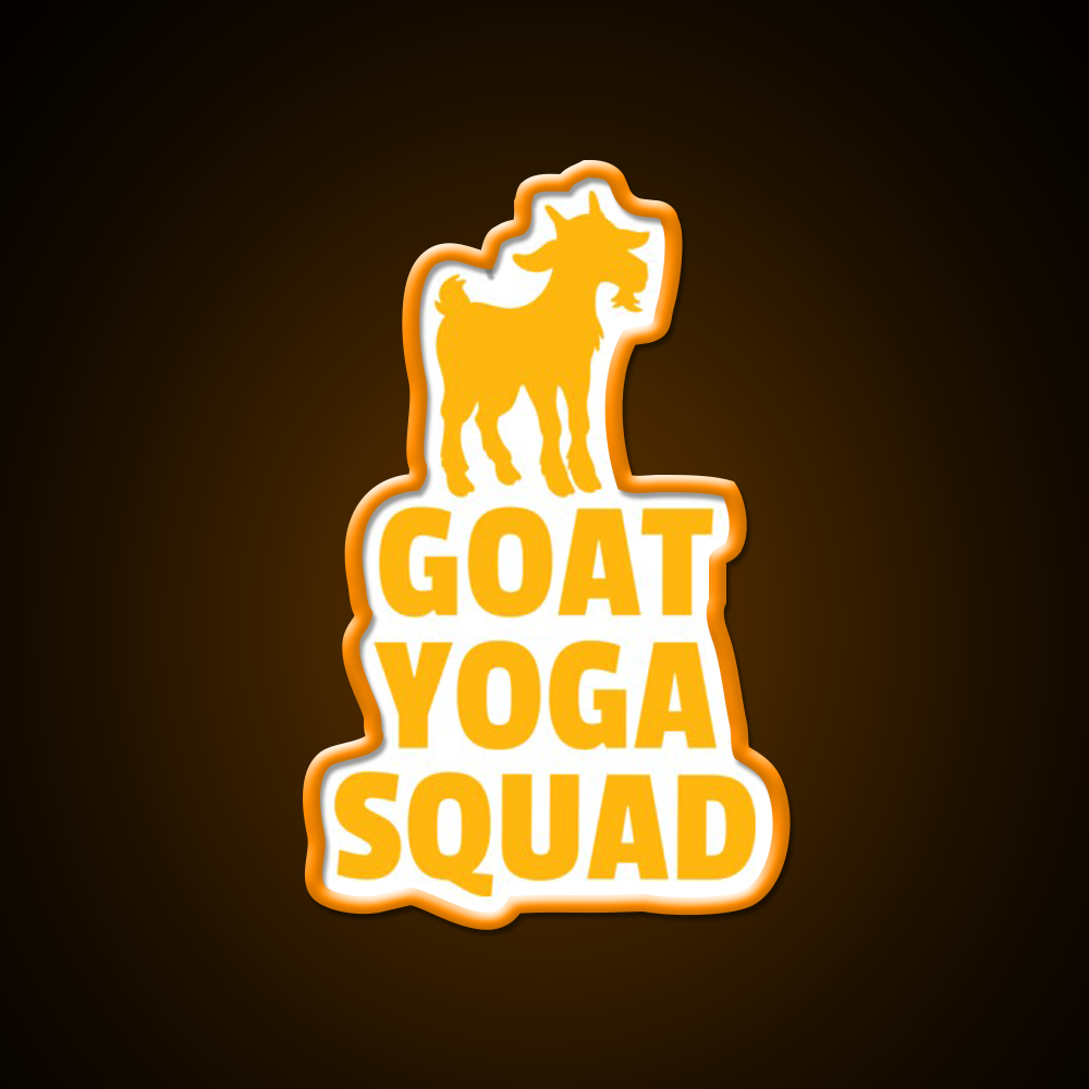 Goat Yoga Squad Yoga Led Neon Sign For Wellness Space Rgb Color