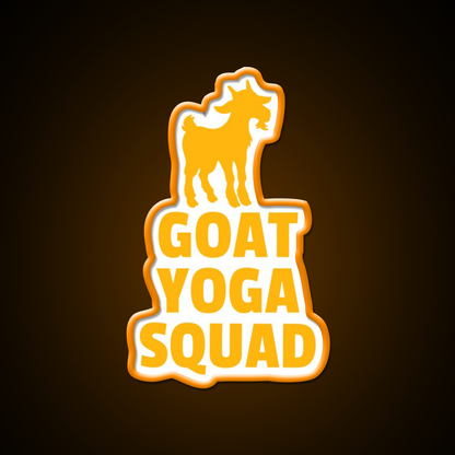 Goat Yoga Squad Yoga Led Neon Sign For Wellness Space Rgb Color