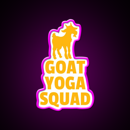 Goat Yoga Squad Yoga Led Neon Sign For Wellness Space Rgb Color