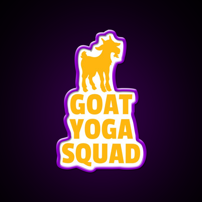 Goat Yoga Squad Yoga Led Neon Sign For Wellness Space Rgb Color