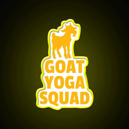 Goat Yoga Squad Yoga Led Neon Sign For Wellness Space Rgb Color