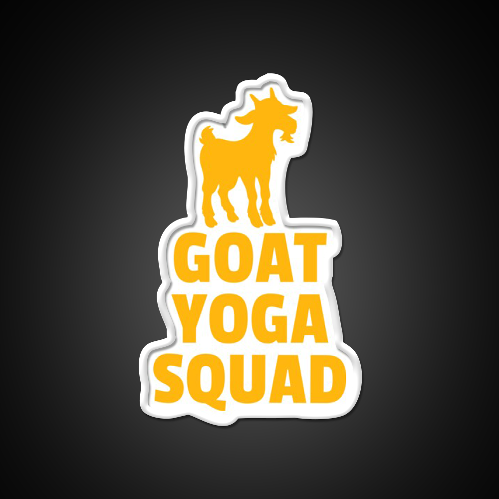Goat Yoga Squad Yoga Led Neon Sign For Wellness Space Rgb Color