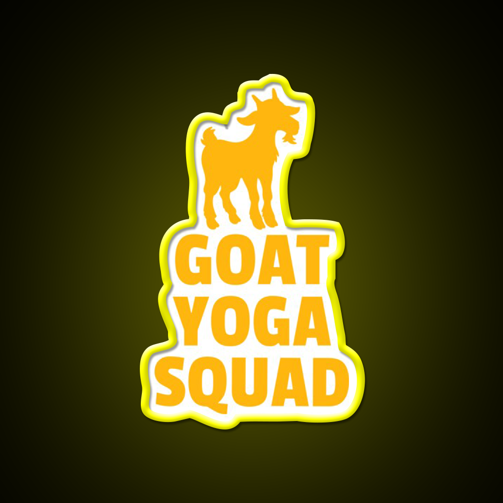 Goat Yoga Squad Yoga Led Neon Sign For Wellness Space Rgb Color