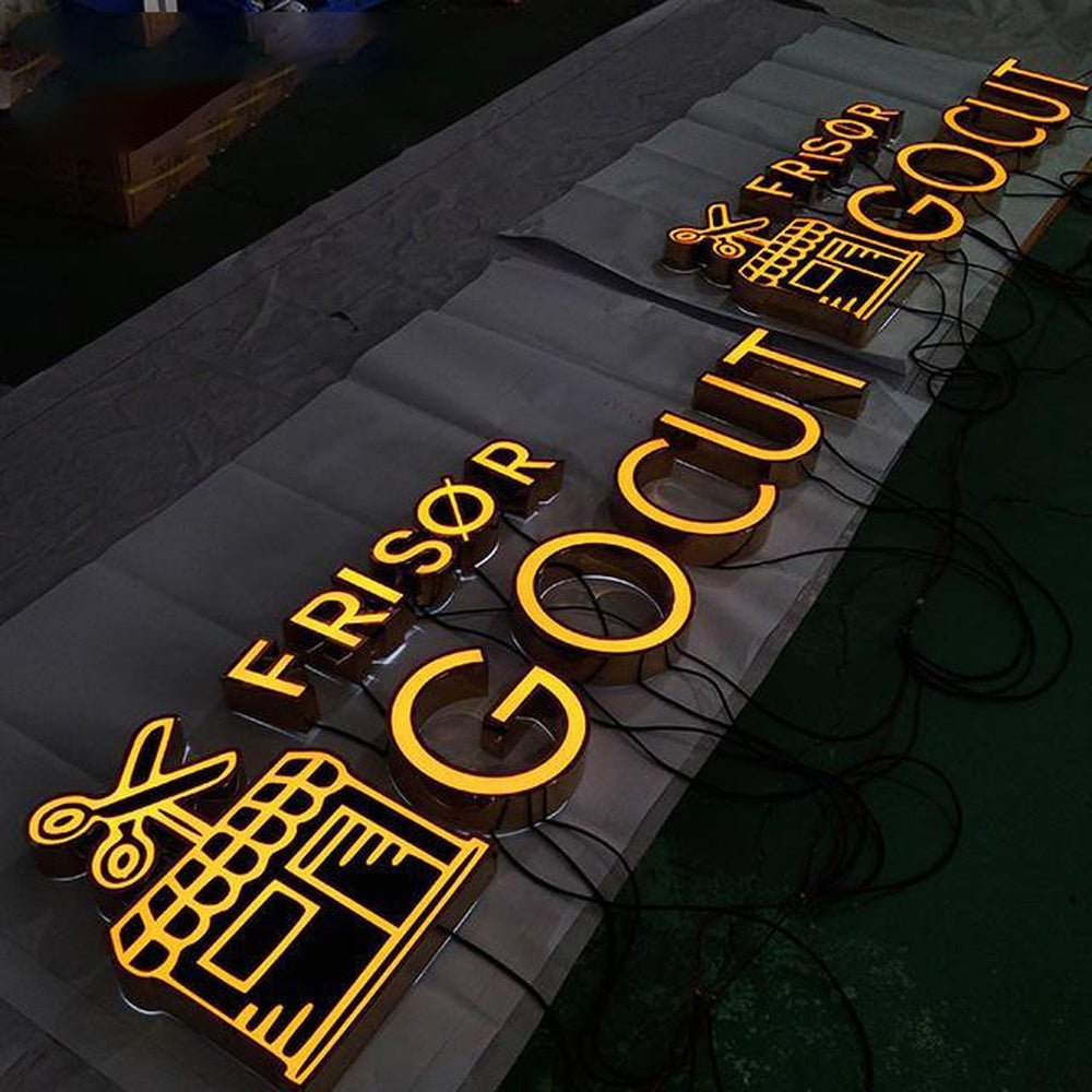 Gocut With Logo 3D Frontlit Letters Metal Led Sign - Shineneon