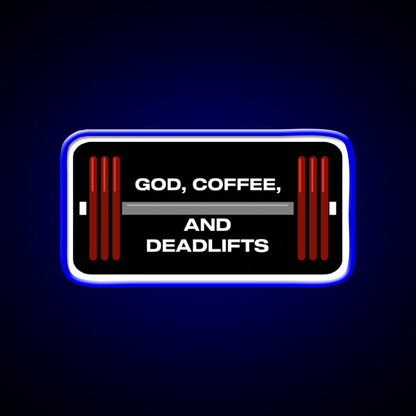 God Coffee And Deadlifts Gym Fitness Led Neon Sign Rgb Color