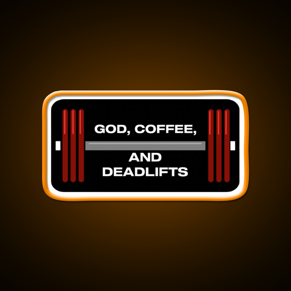 God Coffee And Deadlifts Gym Fitness Led Neon Sign Rgb Color