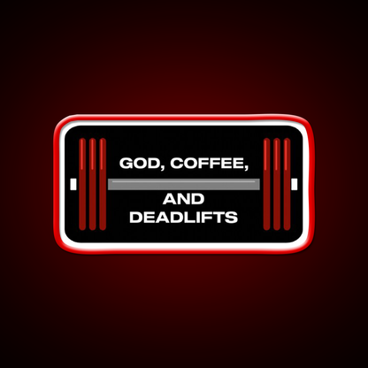 God Coffee And Deadlifts Gym Fitness Led Neon Sign Rgb Color