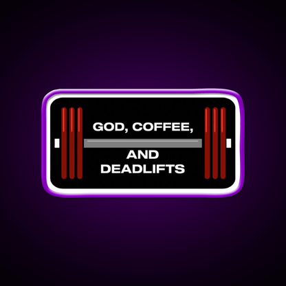 God Coffee And Deadlifts Gym Fitness Led Neon Sign Rgb Color - Shineneon