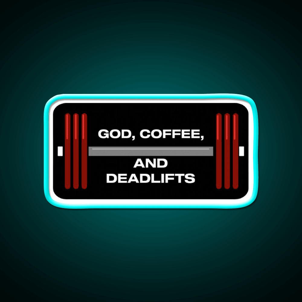 God Coffee And Deadlifts Gym Fitness Led Neon Sign Rgb Color - Shineneon