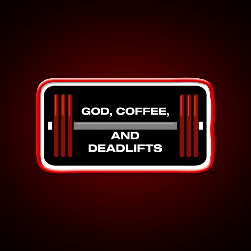 God Coffee And Deadlifts Gym Fitness Led Neon Sign Rgb Color - Shineneon