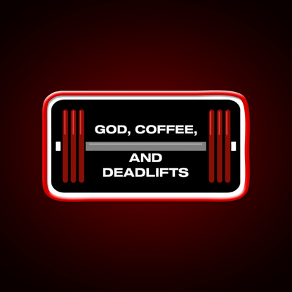God Coffee And Deadlifts Gym Fitness Led Neon Sign Rgb Color - Shineneon
