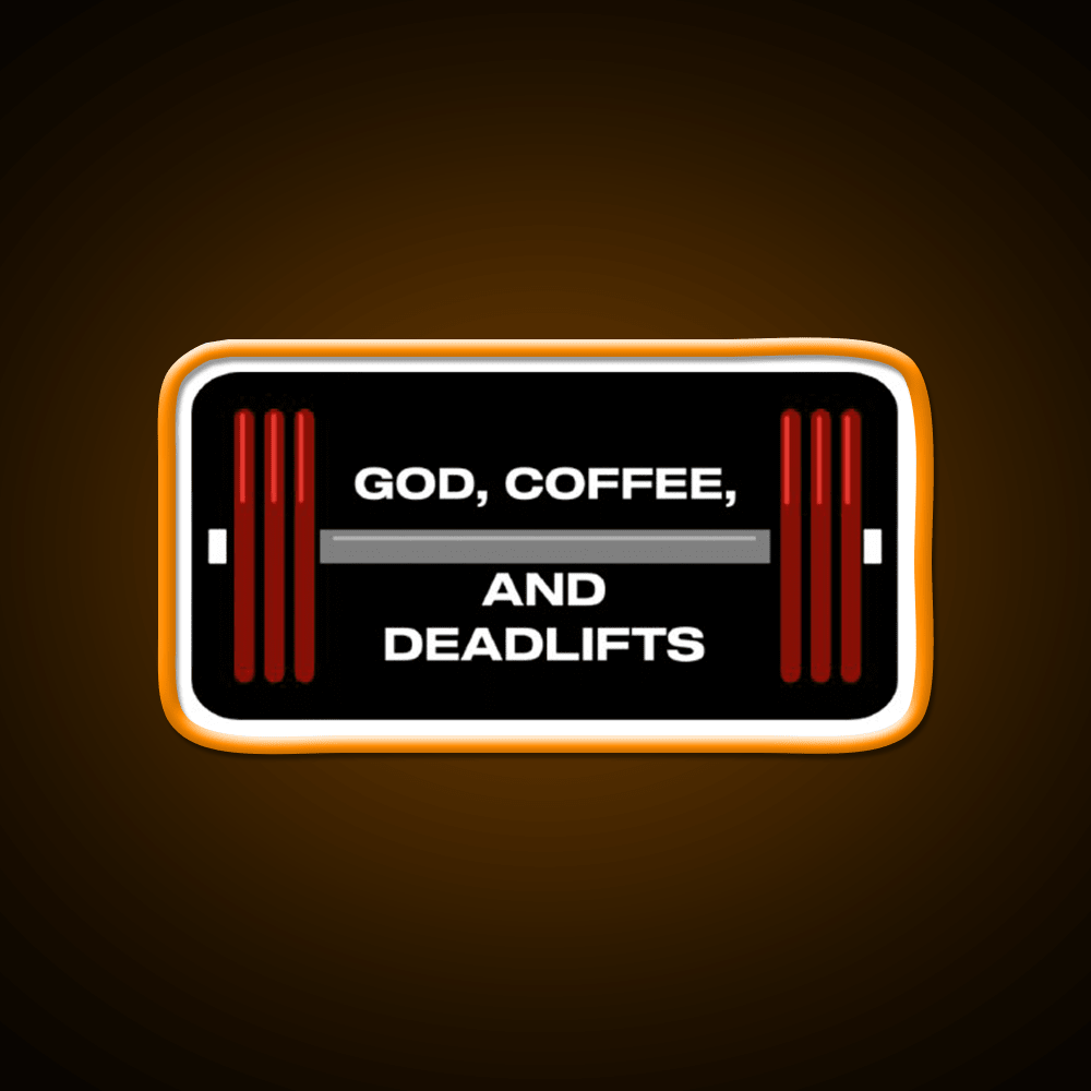 God Coffee And Deadlifts Gym Fitness Led Neon Sign Rgb Color - Shineneon
