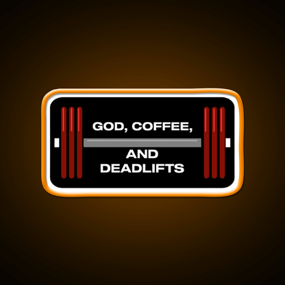 God Coffee And Deadlifts Gym Fitness Led Neon Sign Rgb Color - Shineneon