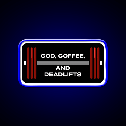 God Coffee And Deadlifts Gym Fitness Led Neon Sign Rgb Color - Shineneon