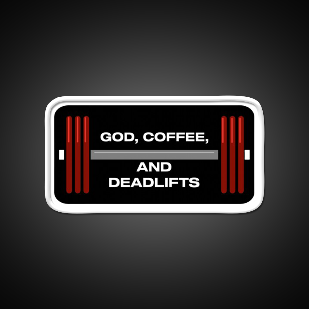 God Coffee And Deadlifts Gym Fitness Led Neon Sign Rgb Color