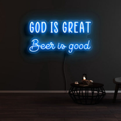 God Is Great Beer Is Good Led Neon Sign | Shineneon
