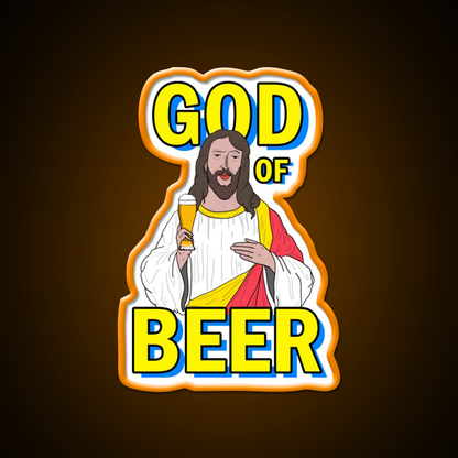 God Of Beer Man Cave Bar Led Neon Sign