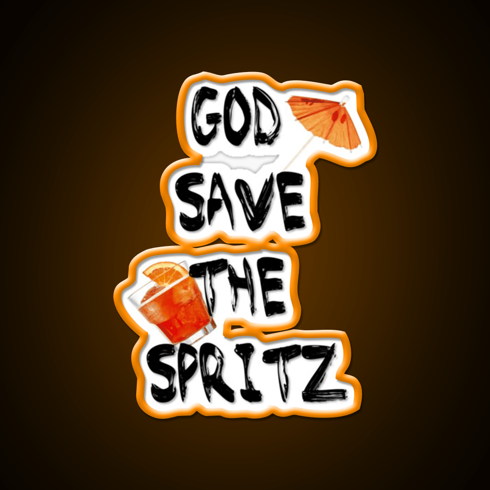 God Save The Spritz Cocktail Bar Decor Led Neon Sign Rgb Color - Shineneon