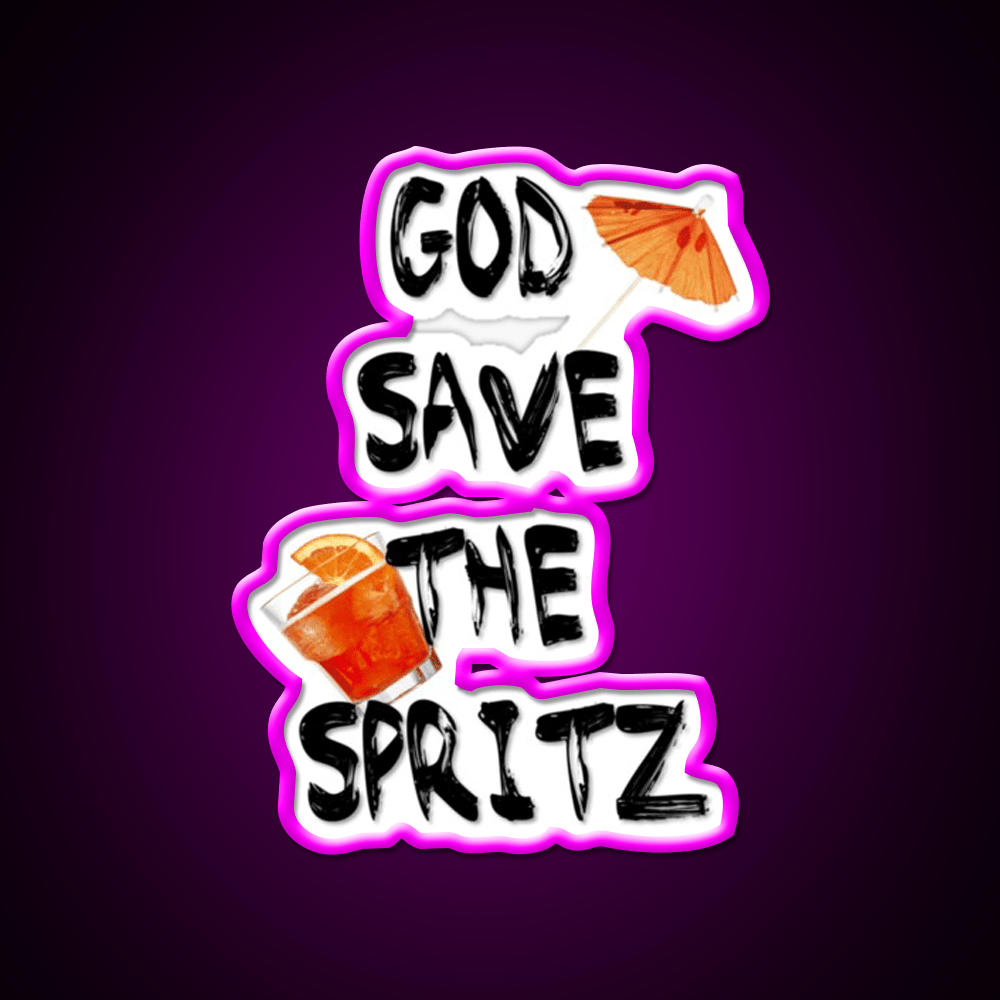 God Save The Spritz Cocktail Bar Decor Led Neon Sign Rgb Color - Shineneon