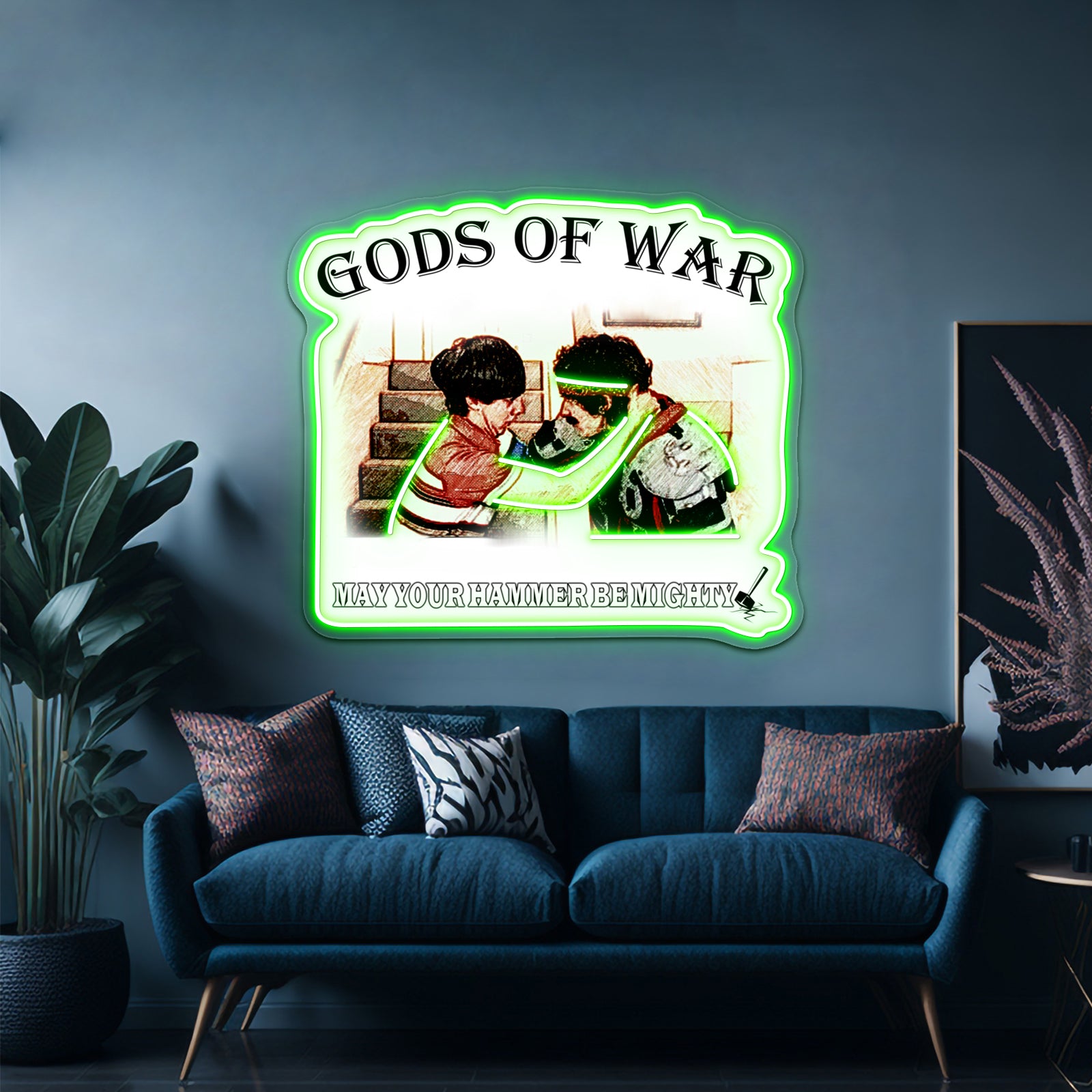 Gods Of War Hot Rod Artwork Neon Led Signs - LED neon sign view 8