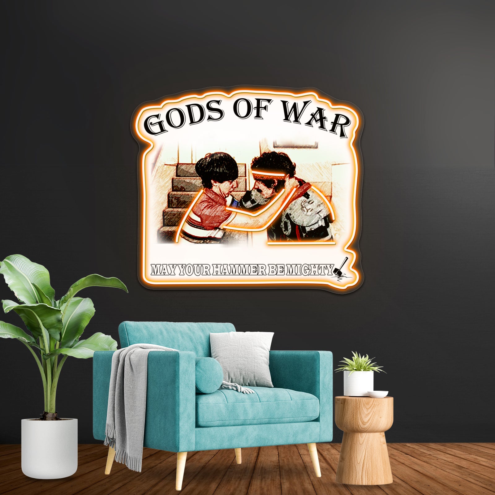 Gods Of War Hot Rod Artwork Neon Led Signs - LED neon sign view 5